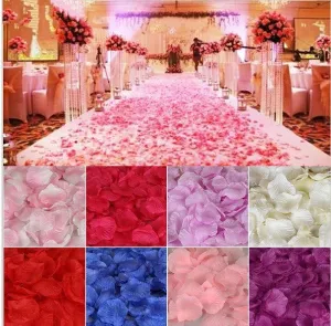 100PCS rose petals wedding decoration silk festival party table table confetti decoration