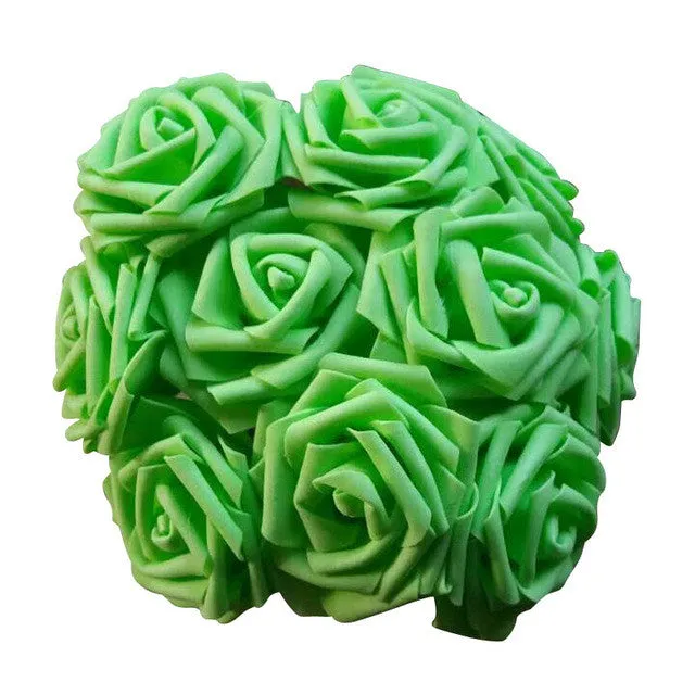 11 Colors 10 Heads 8CM Artificial Rose Flowers  Wedding Bride Bouquet PE Foam  DIY Home Decor Rose Flowers VB364 P12  0.5