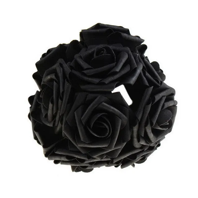 11 Colors 10 Heads 8CM Artificial Rose Flowers  Wedding Bride Bouquet PE Foam  DIY Home Decor Rose Flowers VB364 P12  0.5