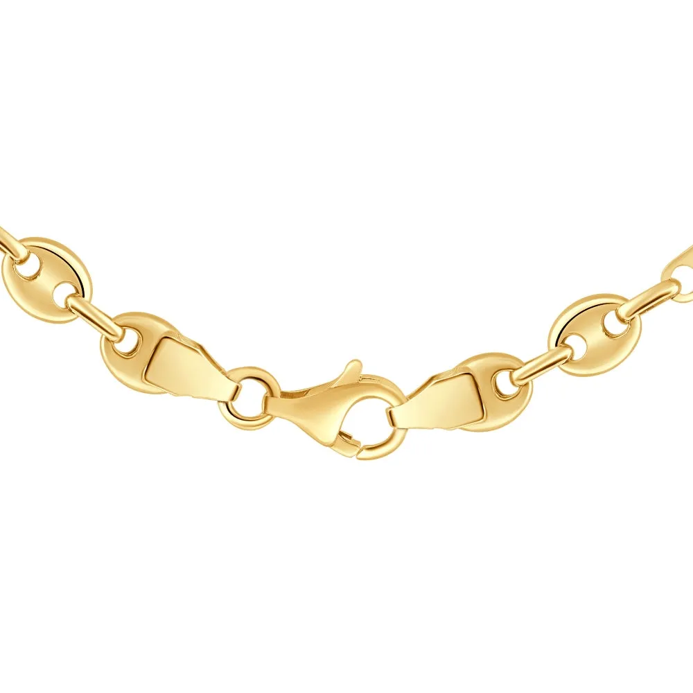 14k Yellow Gold Women's 22" Marine Chain Necklace 14.2 Grams 5.5mm Thick