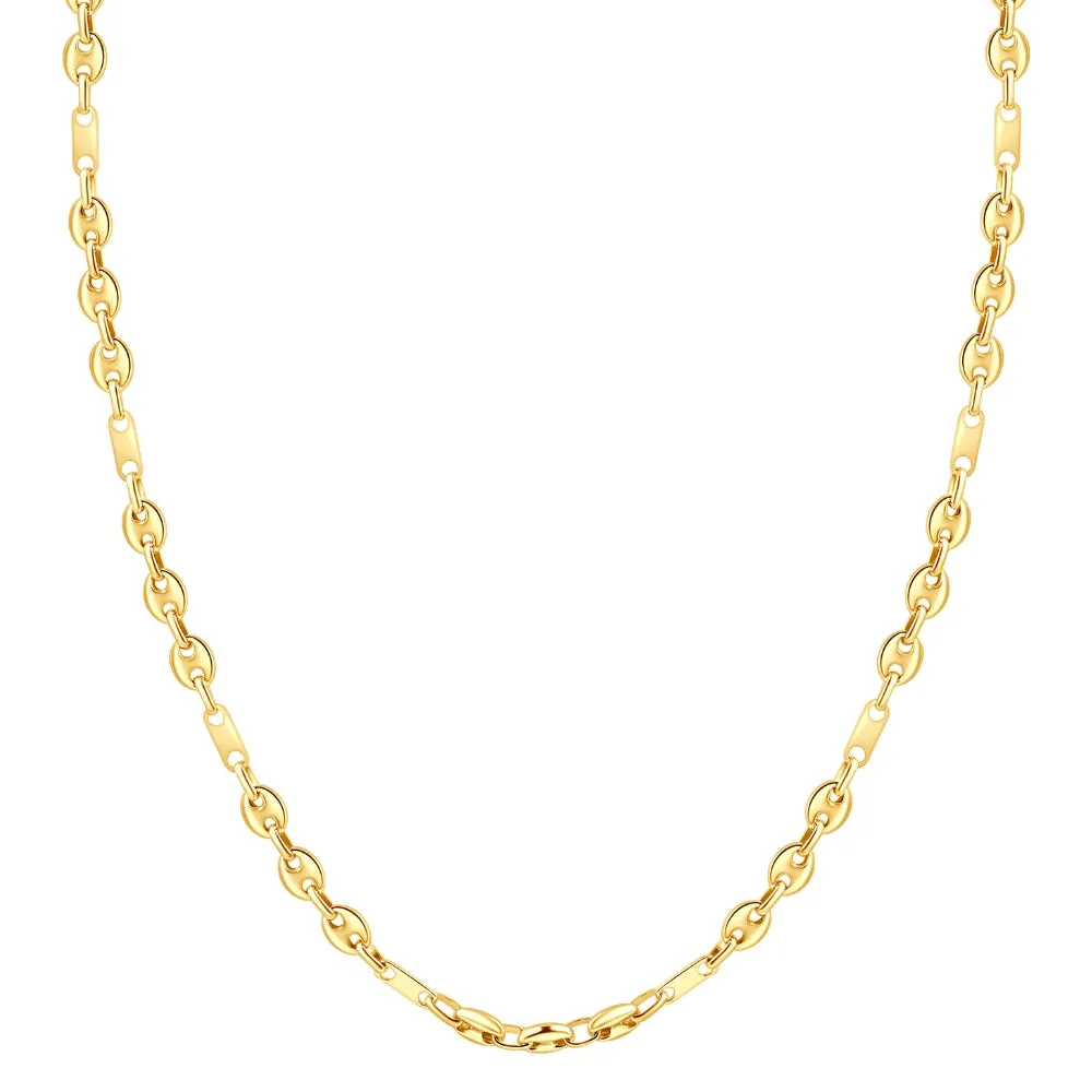 14k Yellow Gold Women's 22" Marine Chain Necklace 14.2 Grams 5.5mm Thick