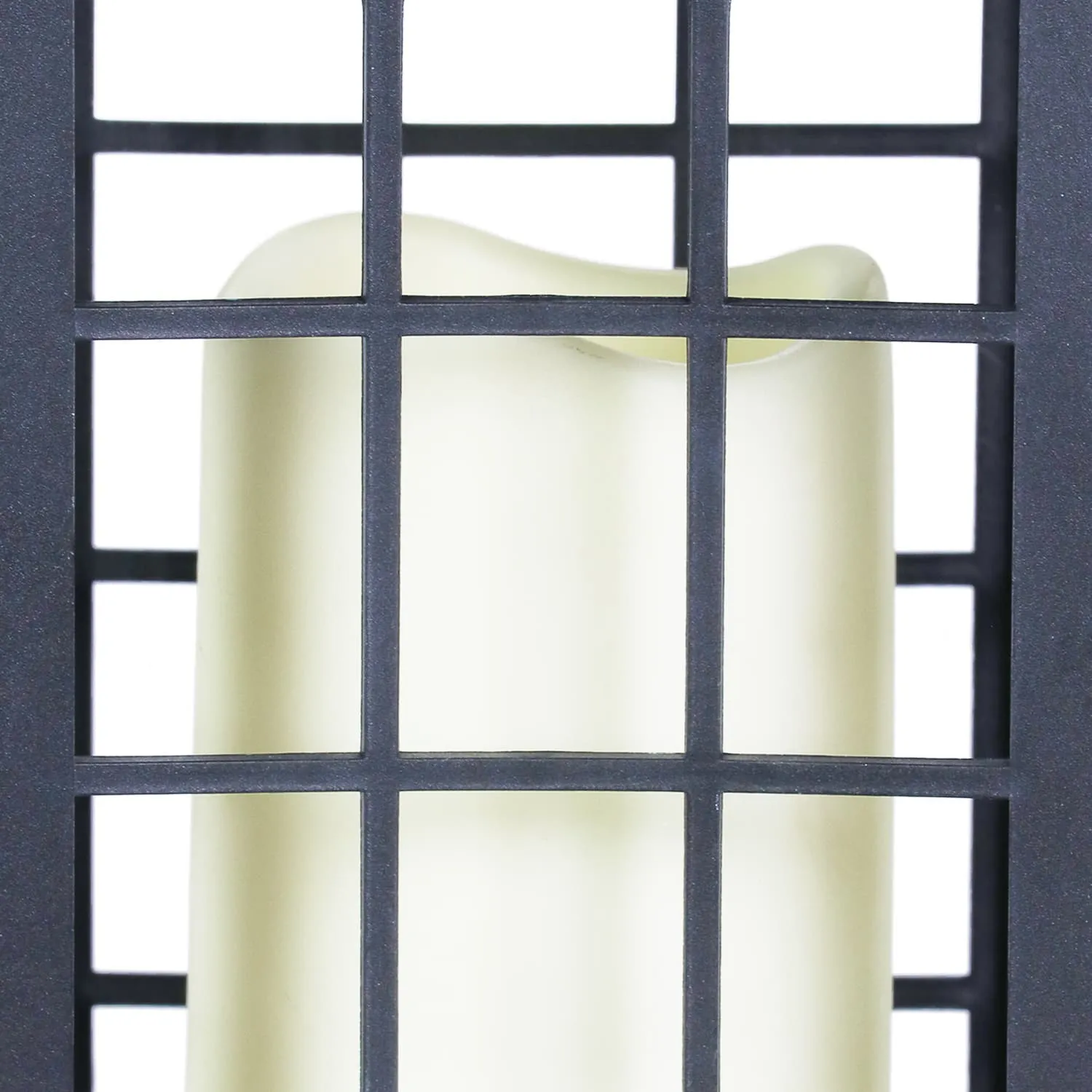 2 Piece Solar Window Pane Plastic Lantern Set with Candles Included, 11.5 Inch