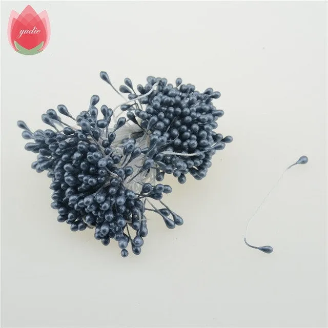 300pcs Mini Pearl Stamen Sugar Handmade Artificial Flower For Wedding Decoration DIY Scrapbooking Decorative Wreath Fake Flowers