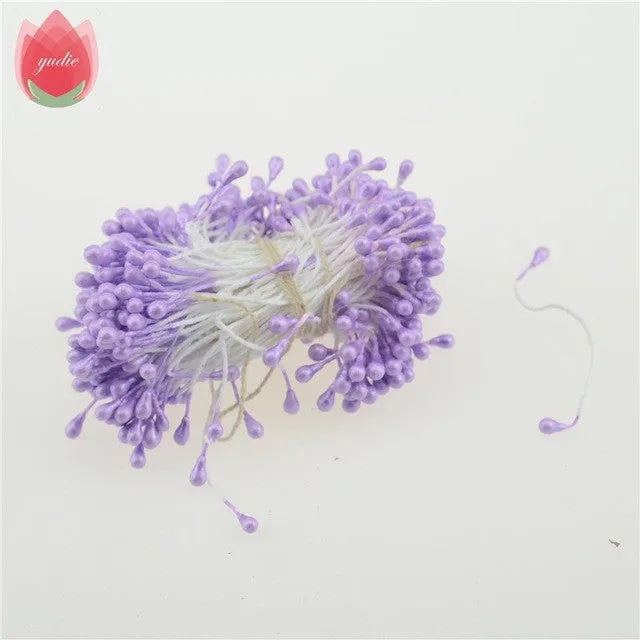 300pcs Mini Pearl Stamen Sugar Handmade Artificial Flower For Wedding Decoration DIY Scrapbooking Decorative Wreath Fake Flowers