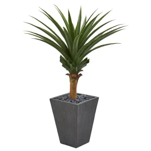 4' Agave Artificial Plant in Ceramic Planter