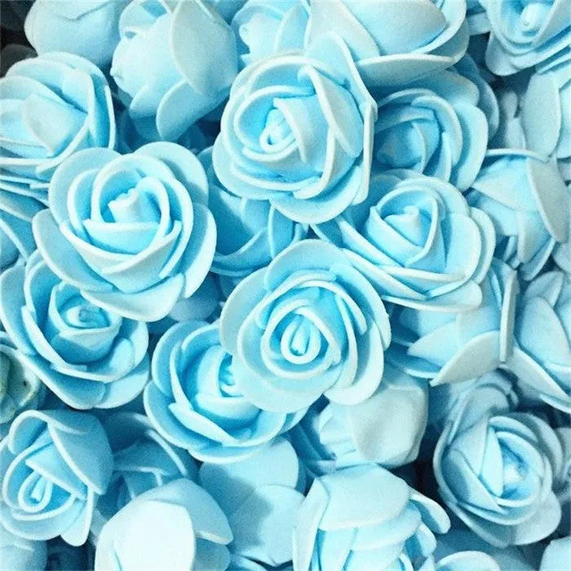 50pcs/lot Mini PE Foam Rose Flower Head Artificial Rose Flowers Handmade DIY Wedding Home Decoration Festive & Party Supplies