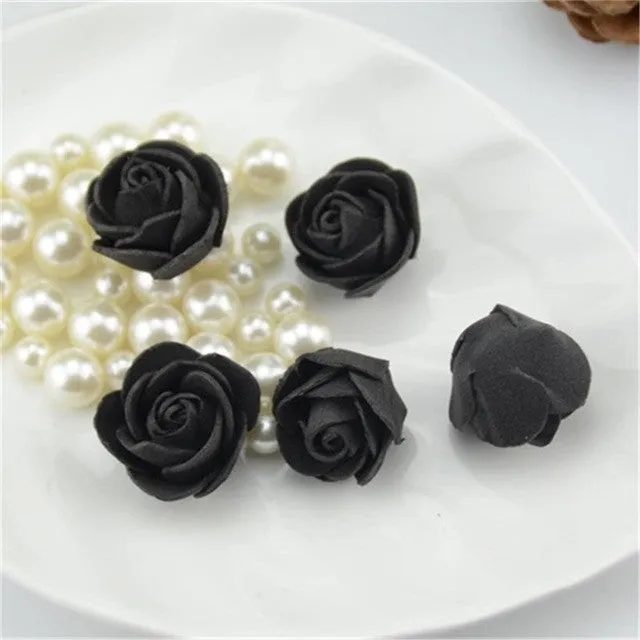 50pcs/lot Mini PE Foam Rose Flower Head Artificial Rose Flowers Handmade DIY Wedding Home Decoration Festive & Party Supplies