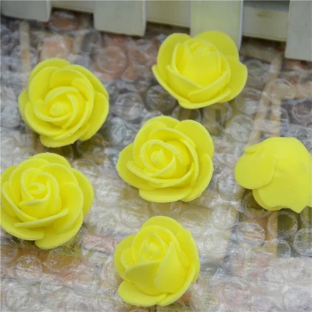 50pcs/lot Mini PE Foam Rose Flower Head Artificial Rose Flowers Handmade DIY Wedding Home Decoration Festive & Party Supplies