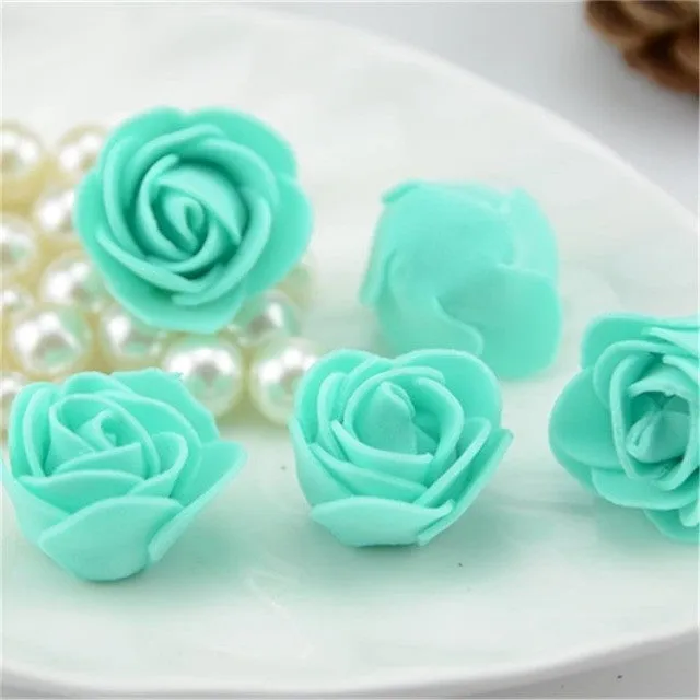 50pcs/lot Mini PE Foam Rose Flower Head Artificial Rose Flowers Handmade DIY Wedding Home Decoration Festive & Party Supplies