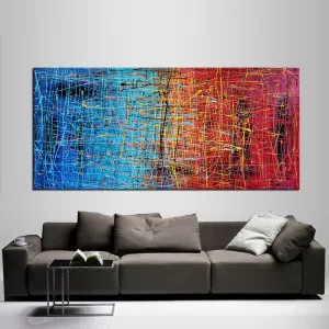 Abstract Angel Paintings | Jackson Pollock Style | Large Modern Art - Loving Memories 2