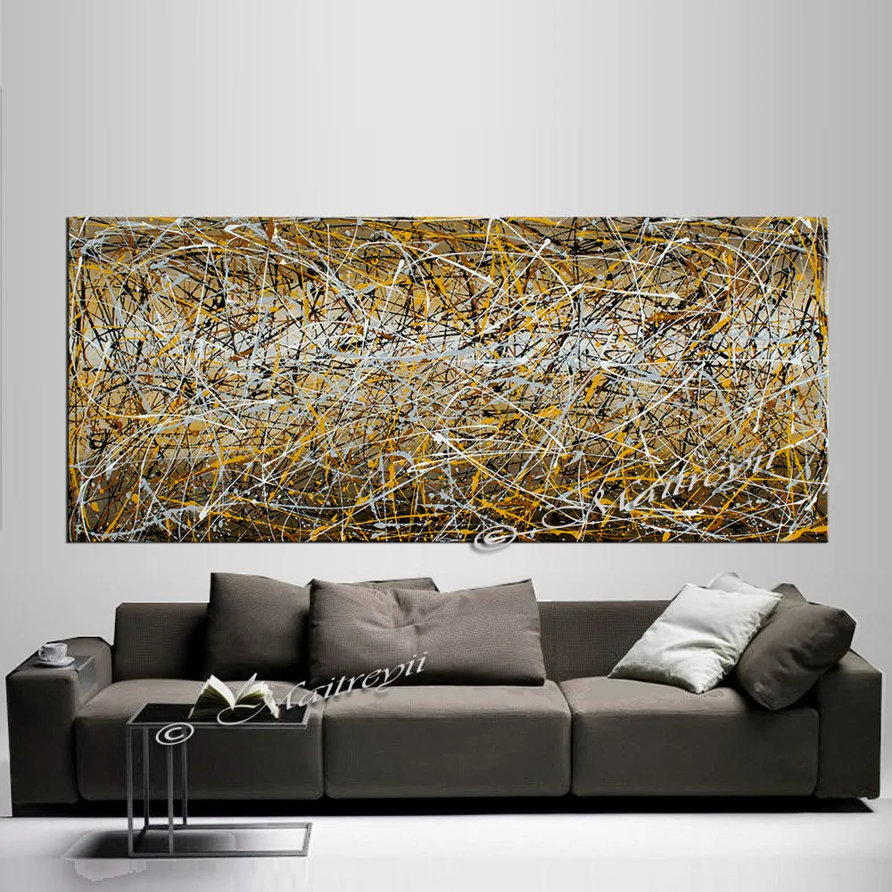 Abstract Angel Paintings | Jackson Pollock Style | Large Modern Art - Vintage Beauty 123