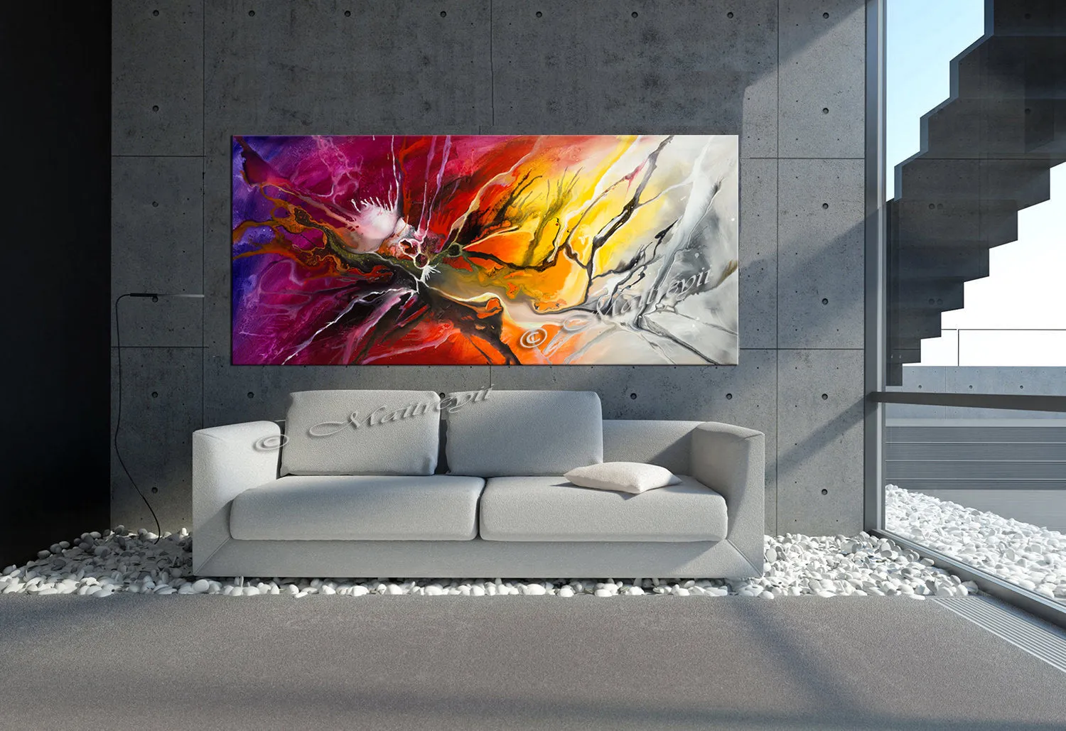 Abstract Modern Art Modern Wall Art Amazing Abstract Gold Flow Painting - Amazing Abstract 17