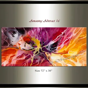 Abstract Modern Art Oil Painting on Canvas Amazing Abstract Gold Flow Painting - Amazing Abstract 16