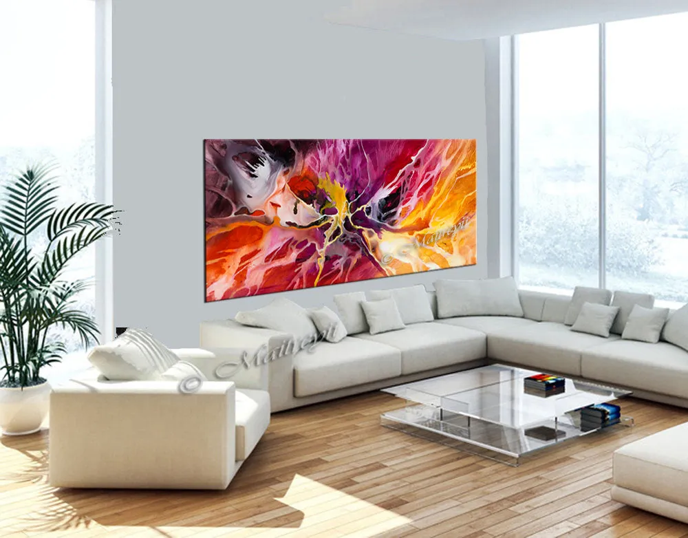 Abstract Modern Art Oil Painting on Canvas Amazing Abstract Gold Flow Painting - Amazing Abstract 16