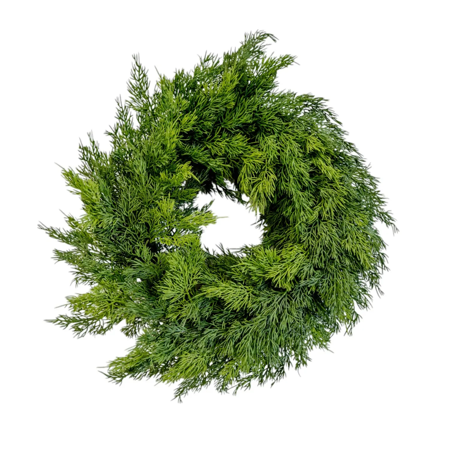 Artificial 24" Fresh Touch Cedar Wreath