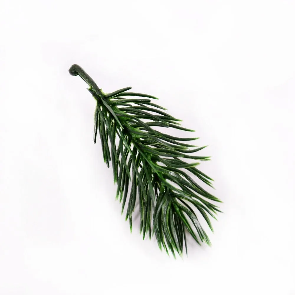 Artificial Christmas Pine Needle Picks x 10 pcs - Green (Style 2)