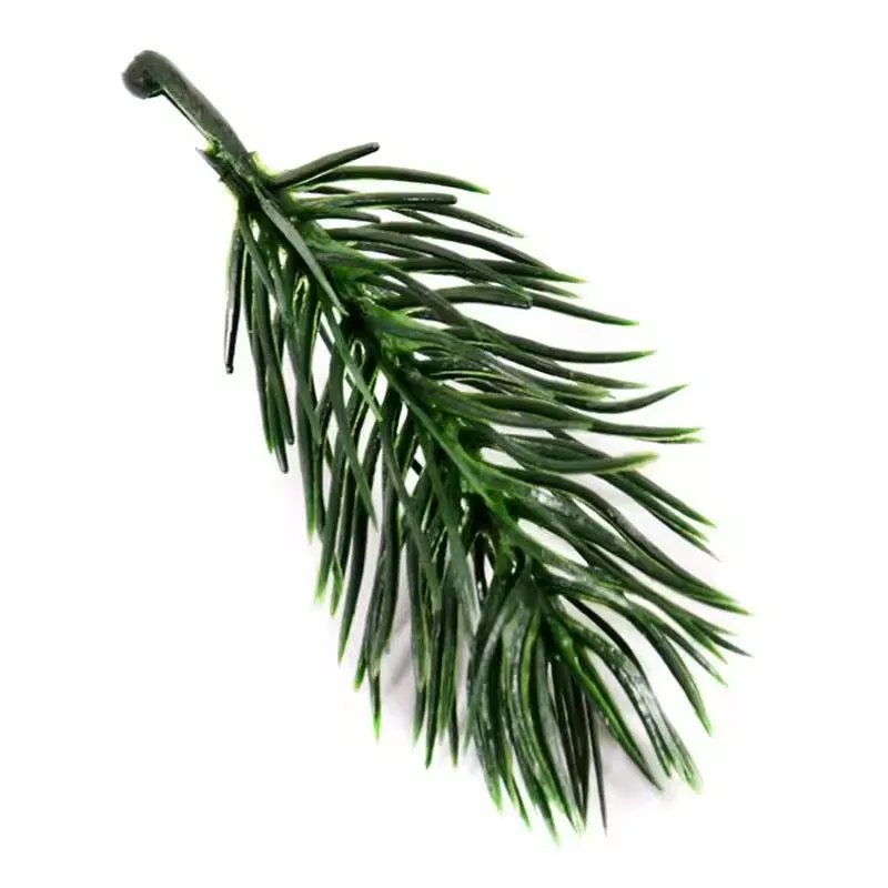 Artificial Christmas Pine Needle Picks x 100 pcs - Dark Green (Style 4)