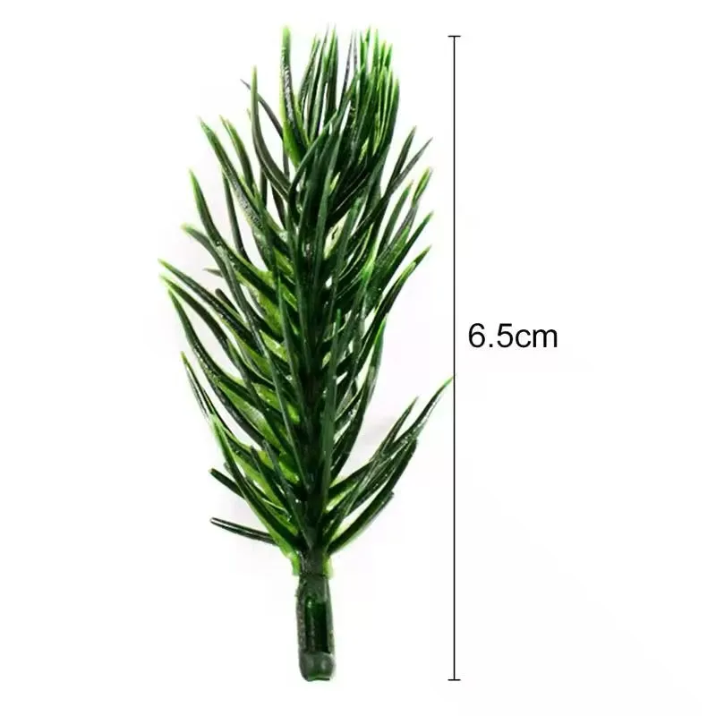 Artificial Christmas Pine Needle Picks x 100 pcs - Dark Green (Style 4)