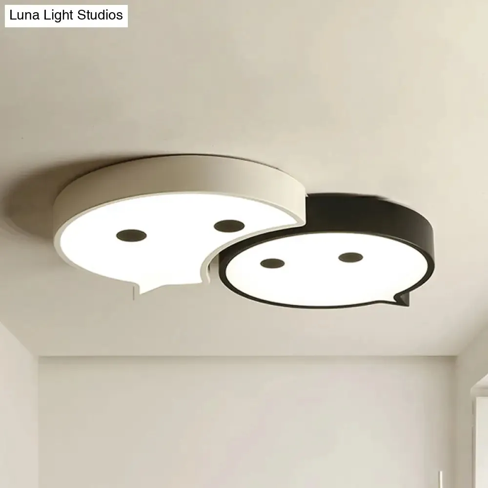 Baby Elf LED Ceiling Mount Light: Charming Metal and Acrylic Lamp for Child's Bedroom