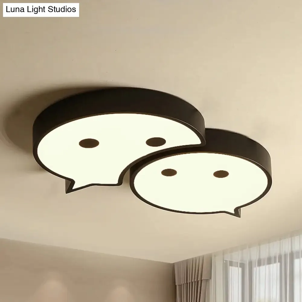 Baby Elf LED Ceiling Mount Light: Charming Metal and Acrylic Lamp for Child's Bedroom