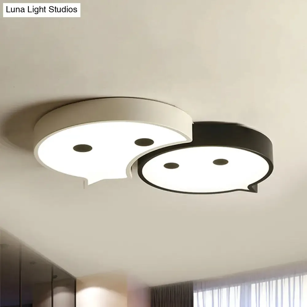 Baby Elf LED Ceiling Mount Light: Charming Metal and Acrylic Lamp for Child's Bedroom