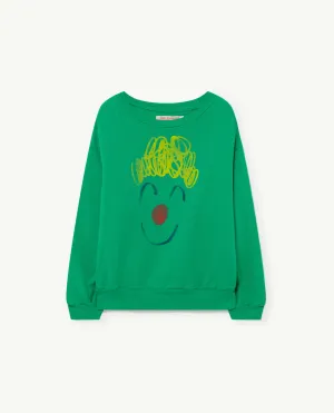 Bear Kids Sweatshirt Green Yellow Clown