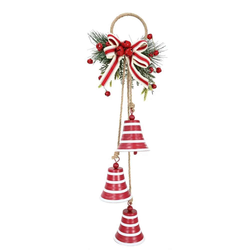 Bell Hanger with Stripe Bow Asst