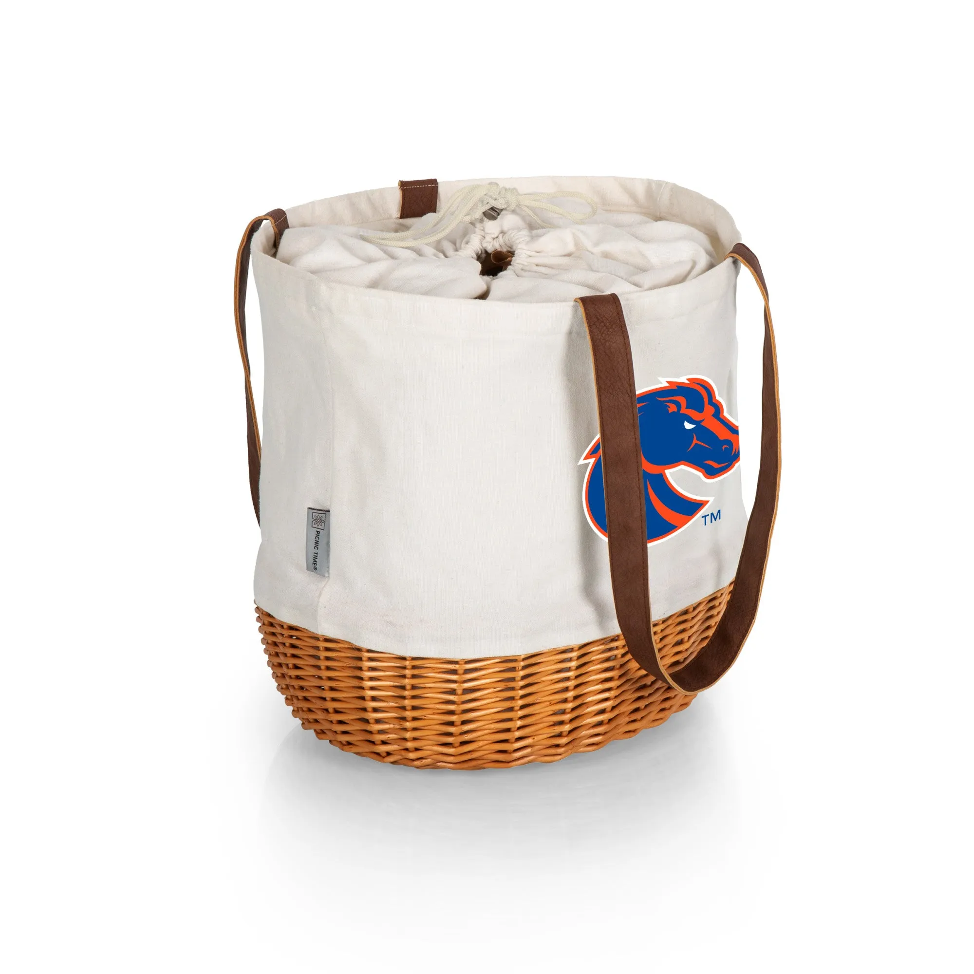 Boise State Broncos - Coronado Canvas and Willow Basket Tote