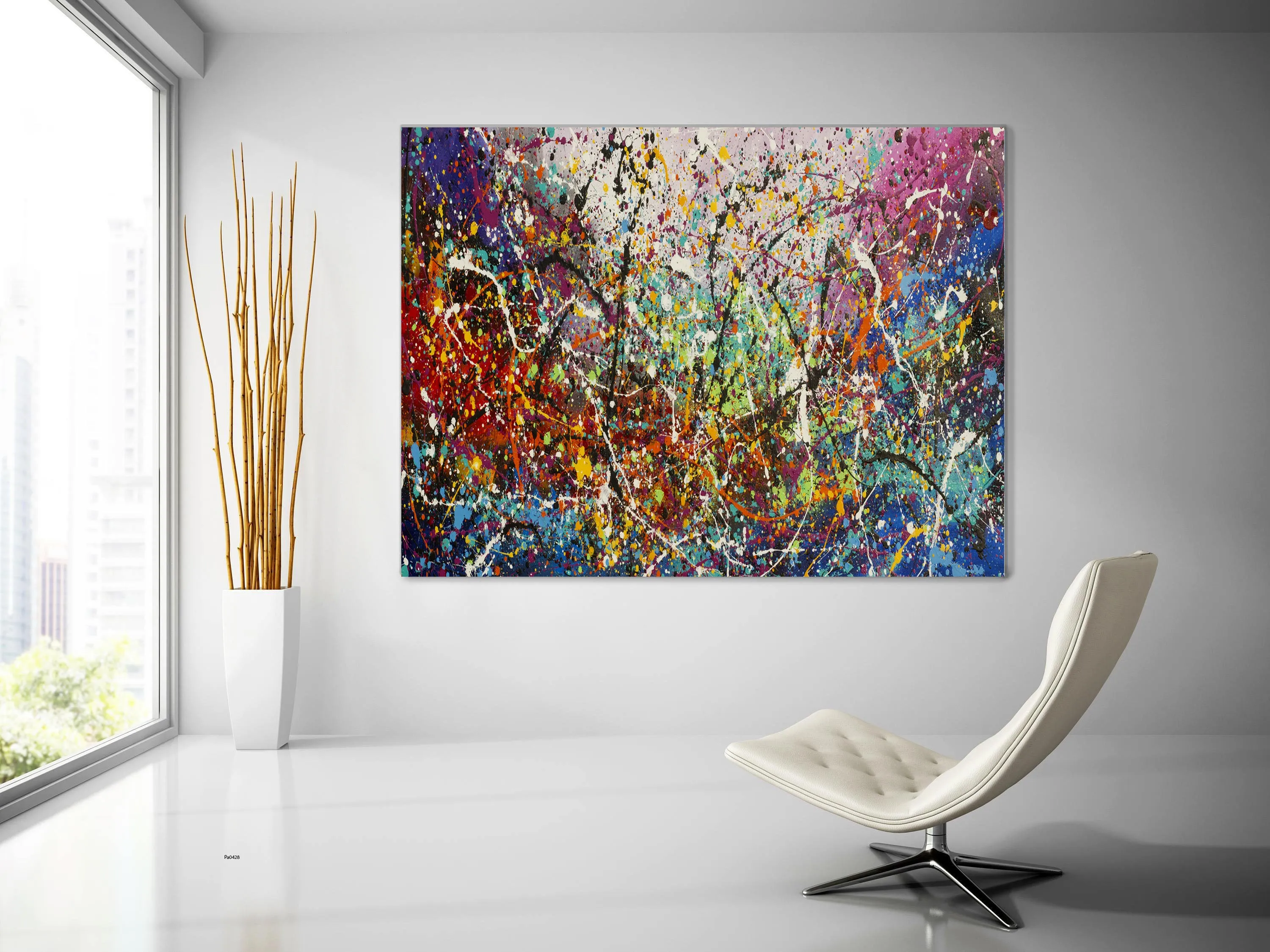 Buy Original Oil Paintings Jackson Pollock Style Large Modern Art for sale - Vintage Beauty 129