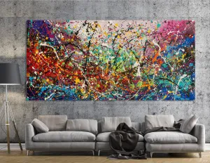 Buy Original Oil Paintings Jackson Pollock Style Large Modern Art for sale - Vintage Beauty 129