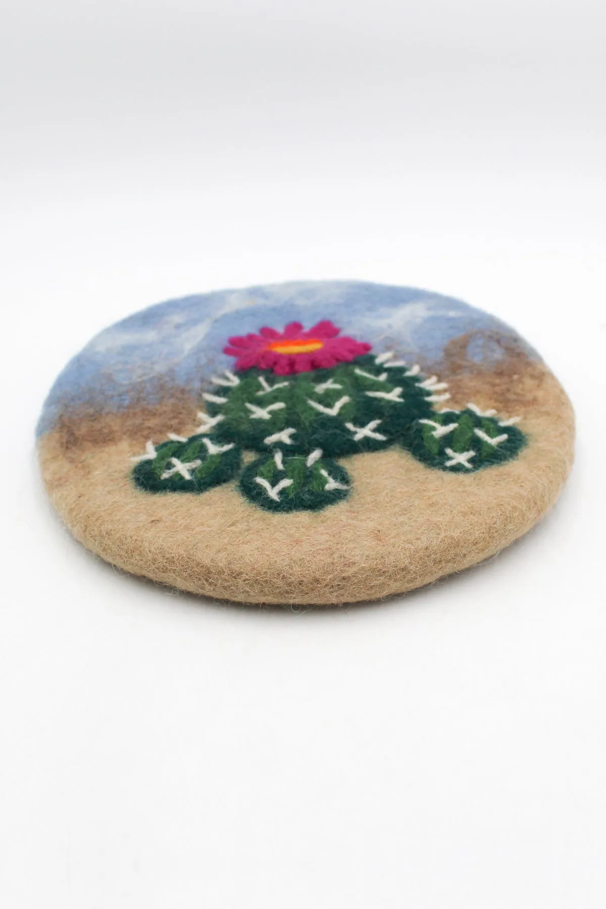 Cactus Flower Felt Trivet