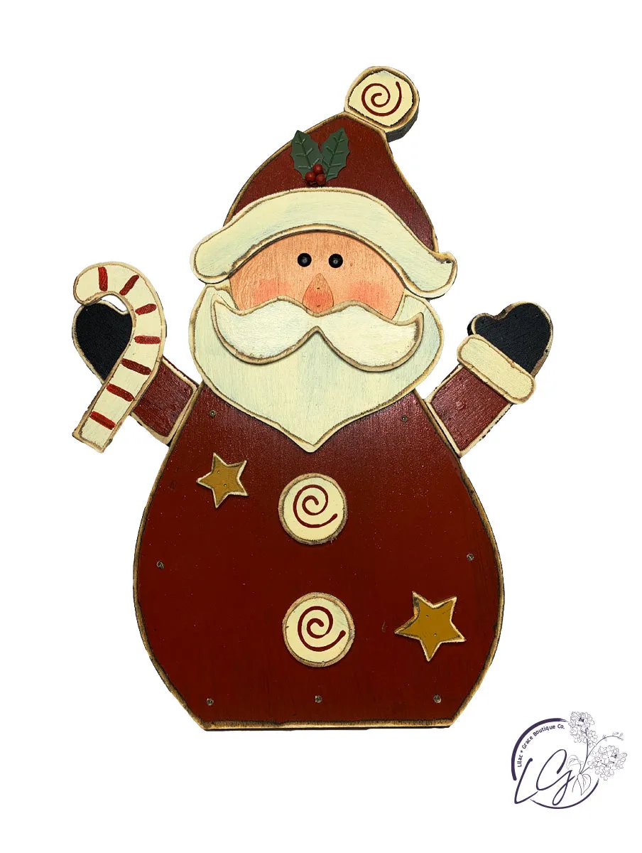 Candy Star Santa W/ Lights & Timer