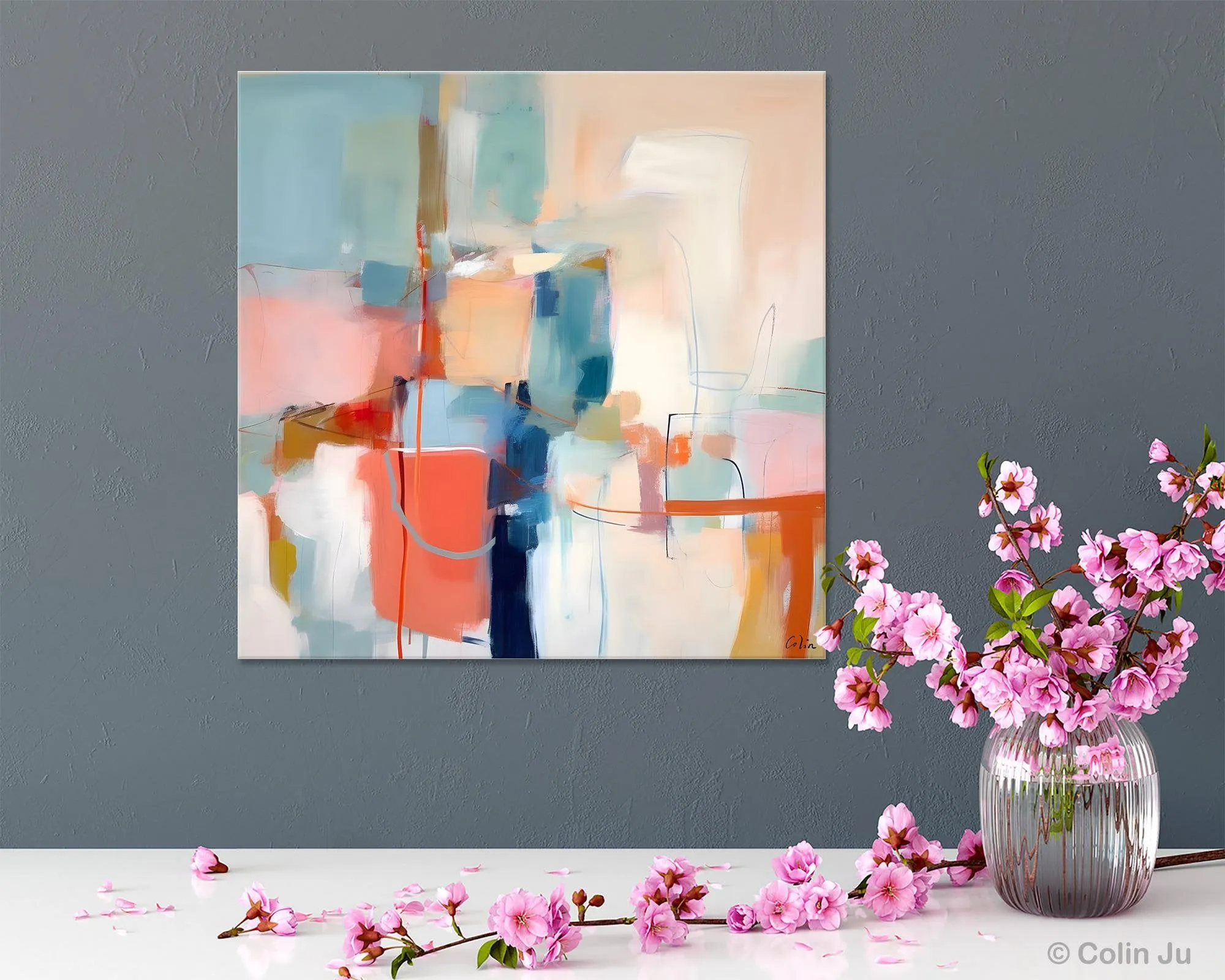 Canvas Paintings, Large Abstract Art for Bedroom, Simple Modern Acrylic Artwork, Modern Original Abstract Wall Art, Contemporary Canvas Art