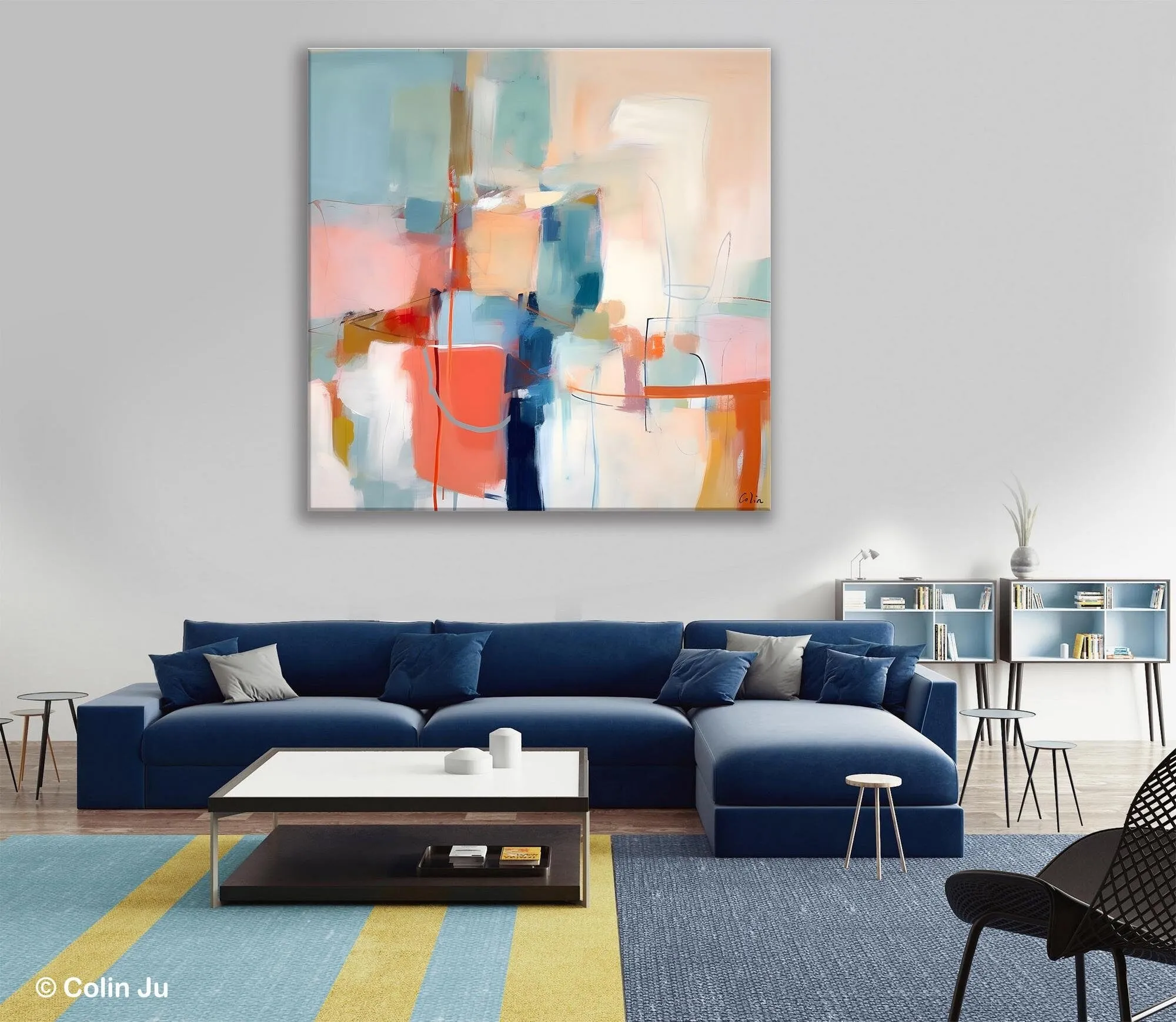 Canvas Paintings, Large Abstract Art for Bedroom, Simple Modern Acrylic Artwork, Modern Original Abstract Wall Art, Contemporary Canvas Art