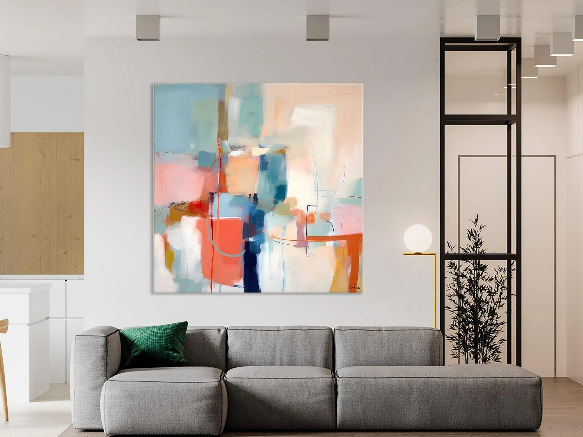 Canvas Paintings, Large Abstract Art for Bedroom, Simple Modern Acrylic Artwork, Modern Original Abstract Wall Art, Contemporary Canvas Art