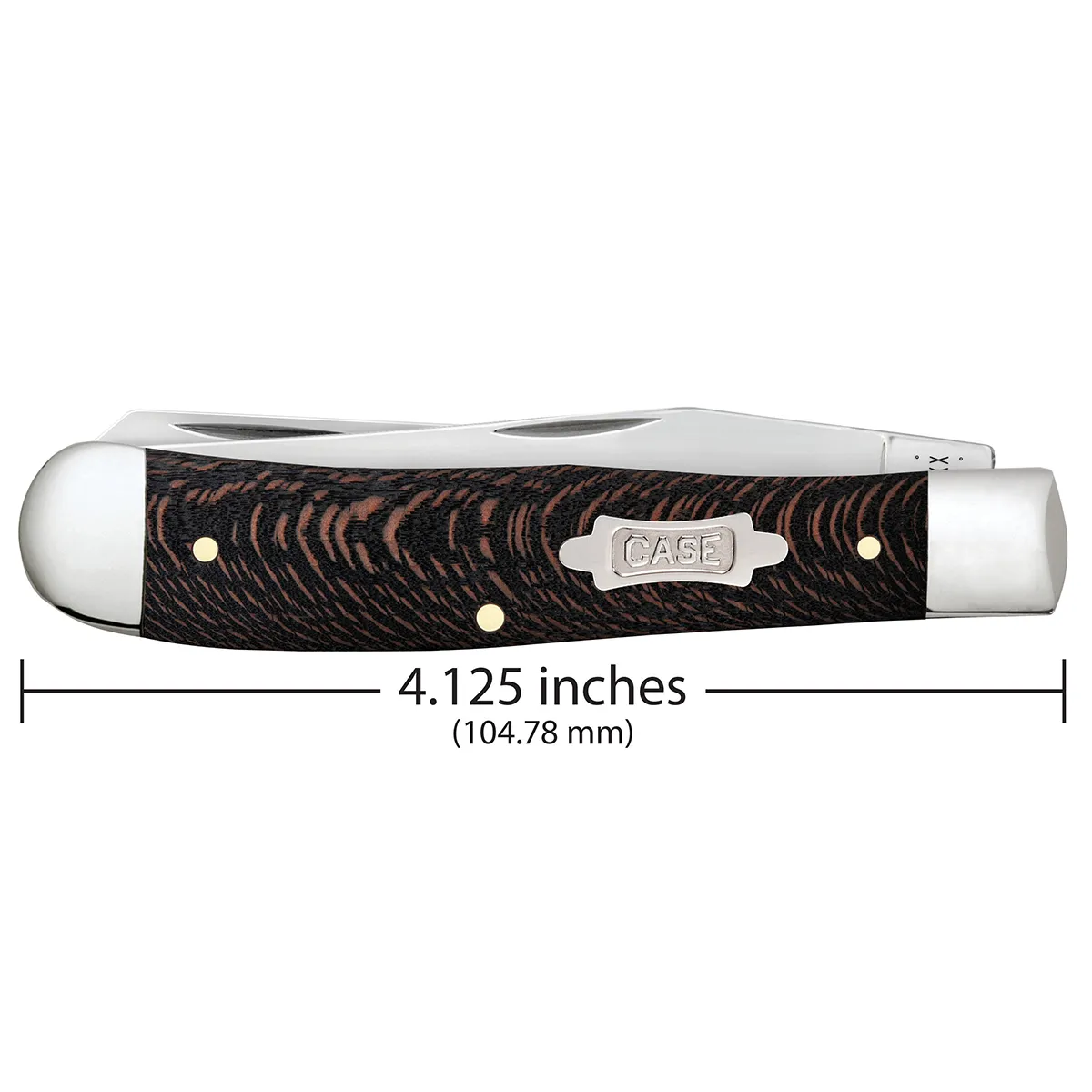 CASE KNIVES BLACK SYCAMORE WOOD TRAPPER