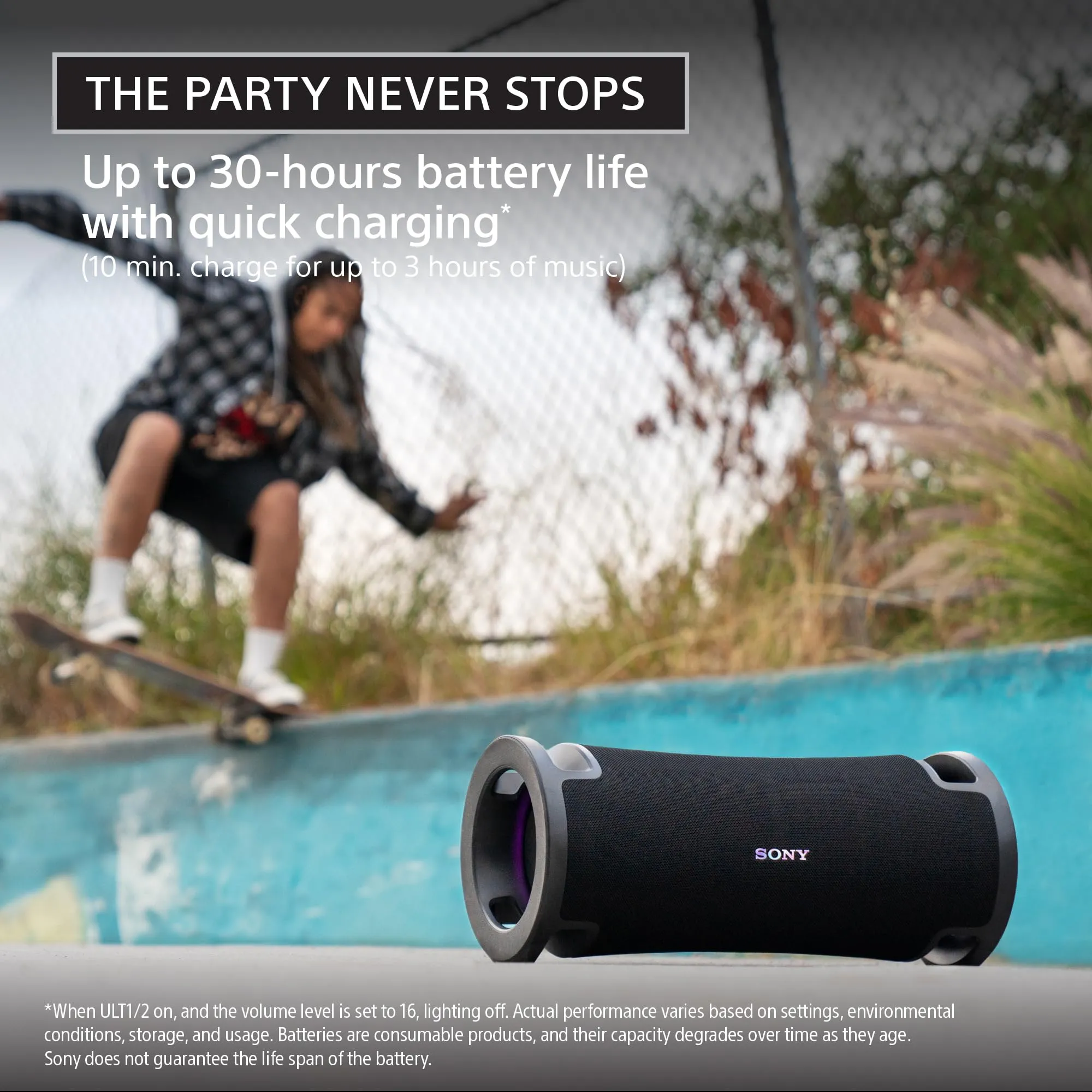 Certified Refurbished - Sony ULT Field 7 Wireless Portable Bluetooth Karaoke Party Speaker