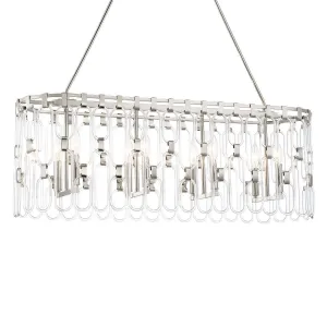 Charming 36 in. 8 lights Pendant Light Polished Nickel finish