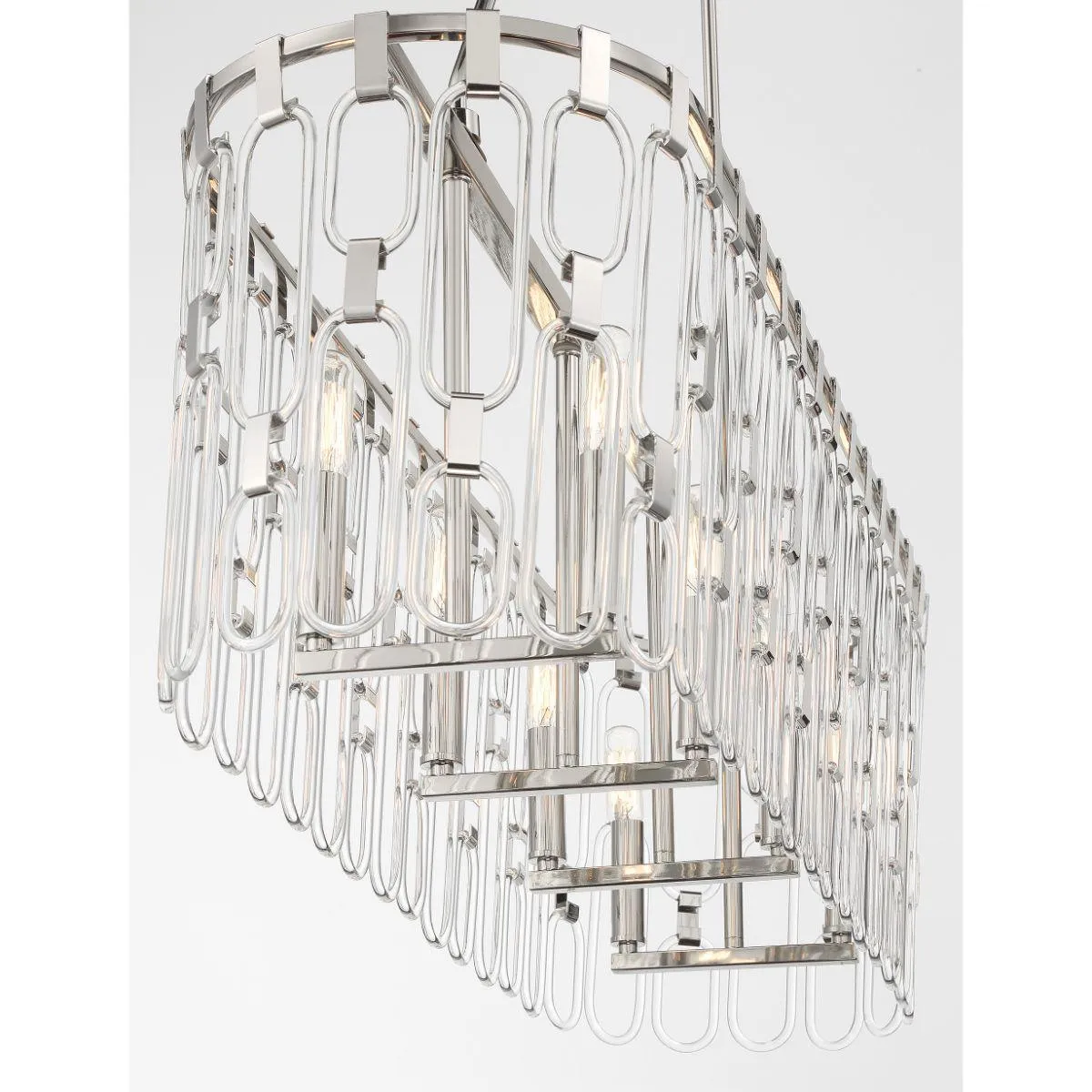 Charming 36 in. 8 lights Pendant Light Polished Nickel finish