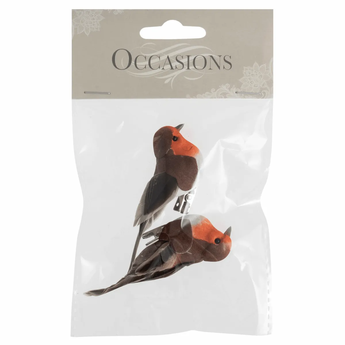 Christmas Decorative Robin On Clip: Small (2 Pieces)