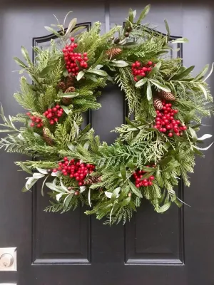 Christmas on the Farm Winter Wreath