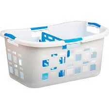 Clorox Plastic Laundry Baskets with Divider, 2-in-1 Sorter and Clothing Folding Board | Odor Protection & Comfort Grip Handles | 2-Bushel Hamper Storage, Wide - 74973276086