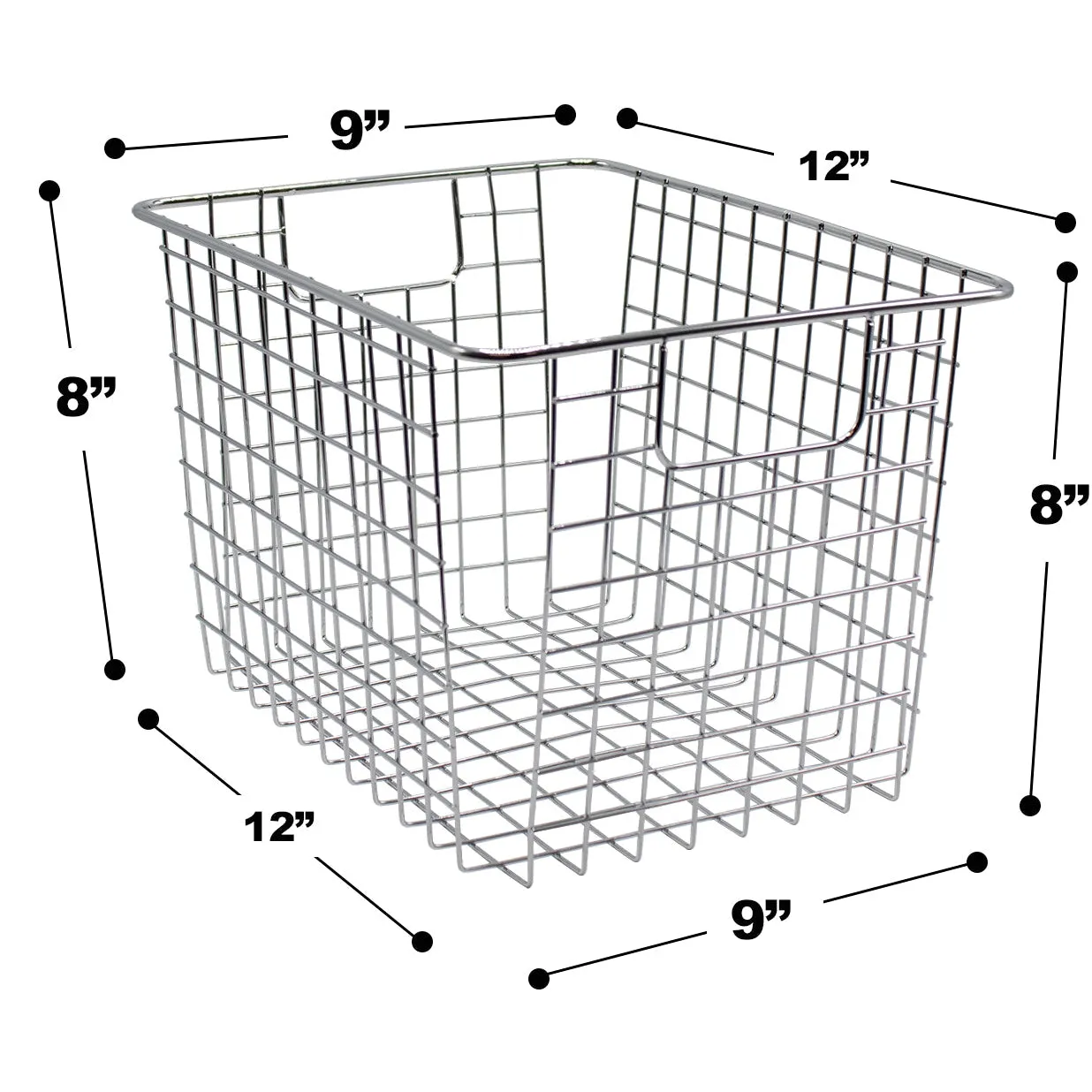 Deep Farmhouse Wire Basket Bins Set