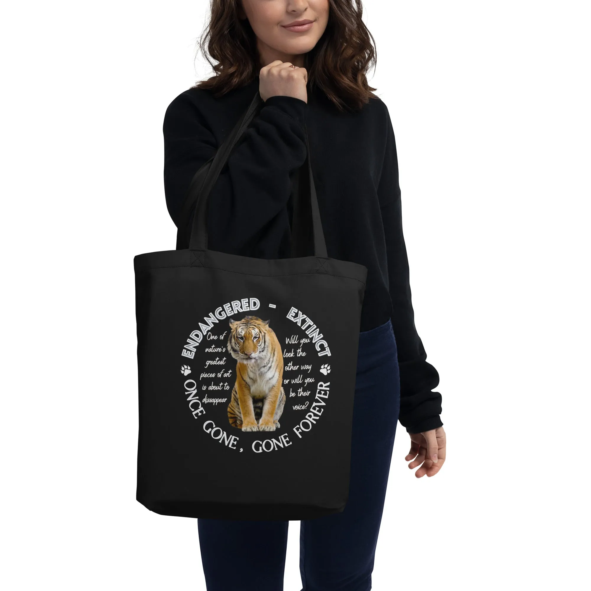 Eco Tote Bag, Tiger's Voices