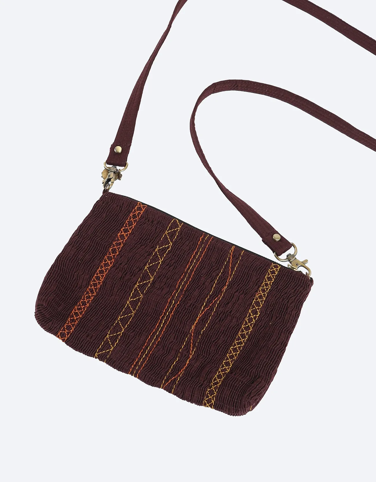 Embroidered Bag with side pocket