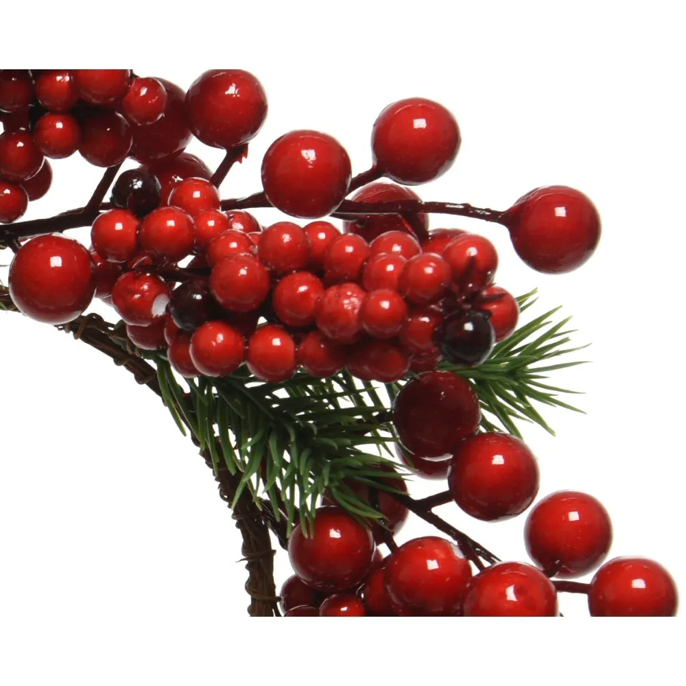 Everlands 28cm Red Berries Wreath