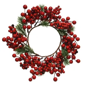 Everlands 28cm Red Berries Wreath