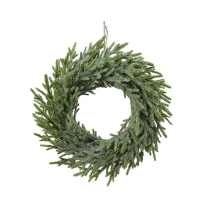 Everlands Frosted Wreath 42cm - Green