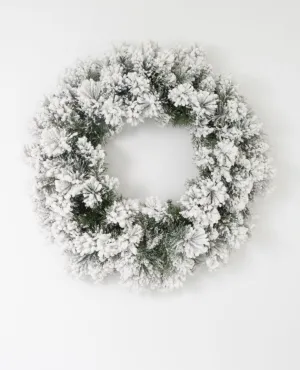 Fir Wreath Flocked 60cm