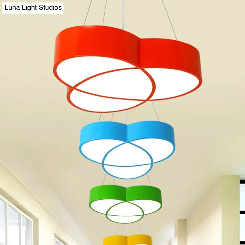 Flower Pendant Light - Creative Metal & Acrylic Lamp for Nursing Room